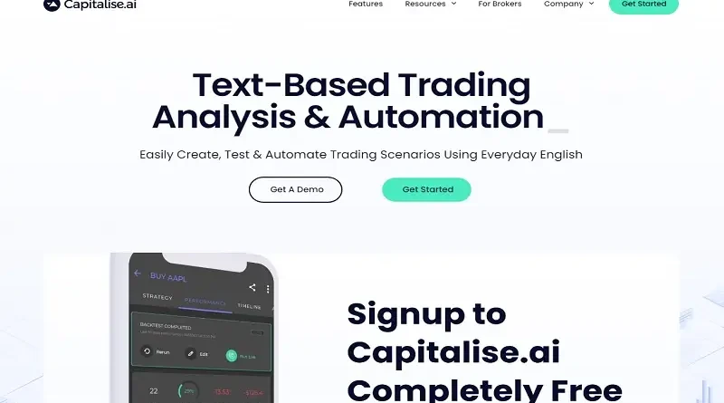 Capitalise.ai: 금융 시장에서의 트레이딩 자동화