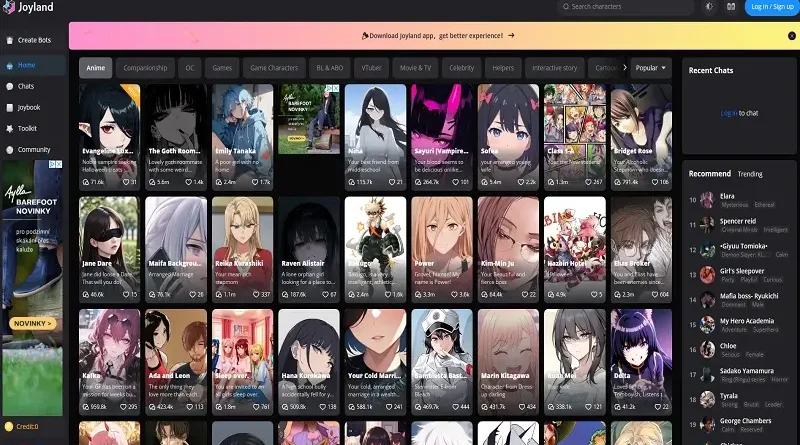 Joyland.ai: Anime-Charaktere mit künstlicher Intelligenz