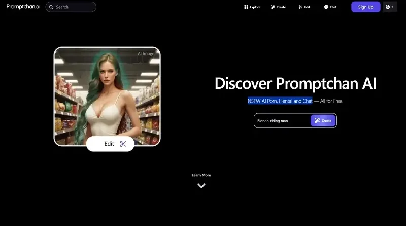 Promptchan AI: NSFW, AI porno, hentai i czat - wszystko za darmo