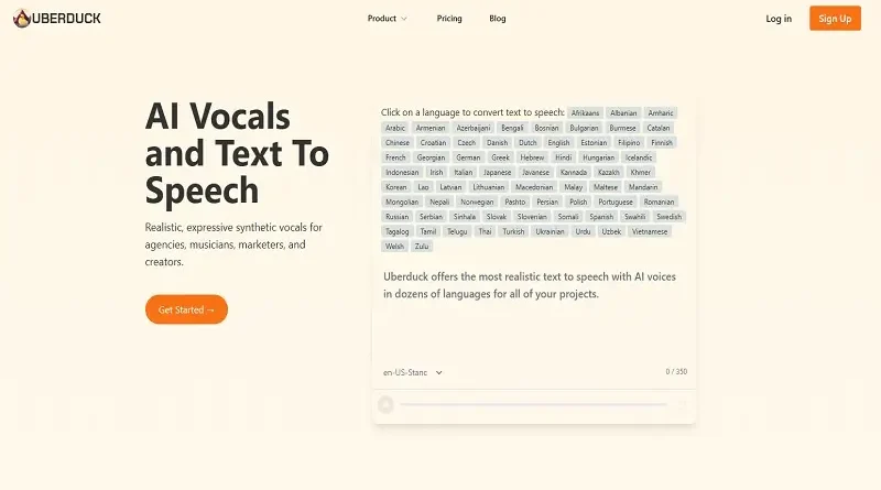 Uberduck: Платформа для перетворення тексту в мову та синтезу голосу