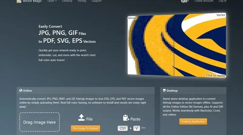 Vector Magic: Bitmapafbeeldingen converteren naar vector