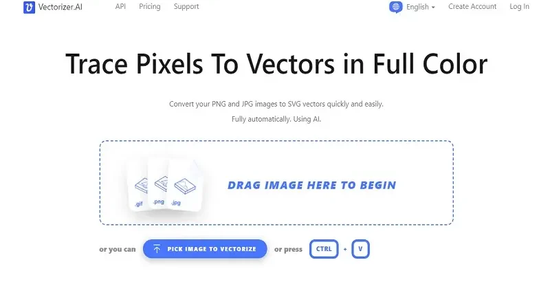 Vectorizer AI: Konvertuokite vaizdus į vektorinę grafiką