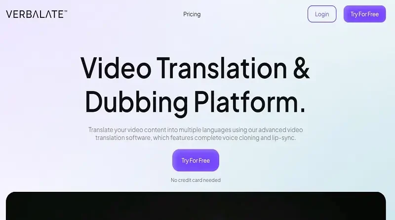 Verbalate: Platform til videooversættelse og dubbing