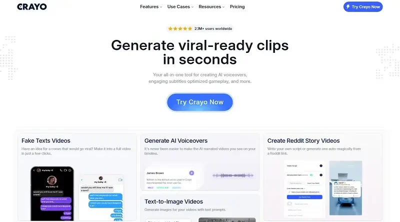 Crayo AI: Creación de vídeo sin esfuerzo para plataformas populares