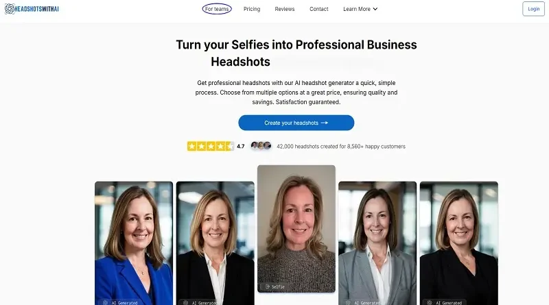 HeadshotsWithAI.com: Превърнете селфитата си в професионални снимки на глава